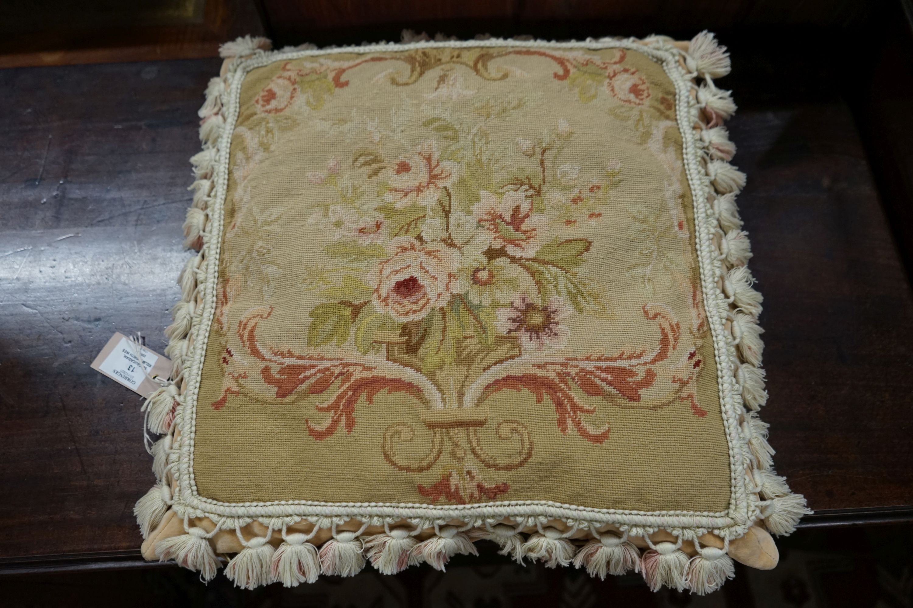 Six Caucasian, Kelim , North West Persian cushions and an Aubusson style cushion.